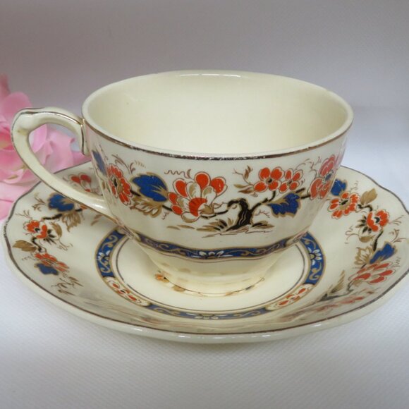 J&G Meakin England 'Sunshine' Vintage TEACUP & Saucer (K619) - Picture 2 of 8